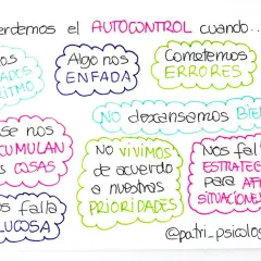 Perdemos el autocontrol cuando vamos pasados de ritmo, nos enfadamos, cometemos errores, no descansamos bien, se nos acumulan las cosas, no vivimos según prioridades, nos fallan estrategias o la glucosa. Ejercicios de autocontrol son clave.