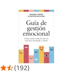 Libro "Guía de gestión emocional" de Raquel López, con ilustraciones de caras expresivas. Ideal para trabajar las emociones y aprender a sentirlas.