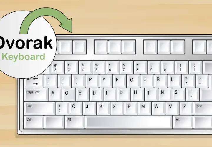 Teclado Dvorak, ideal para ejercicios para aprender a escribir de forma eficiente.