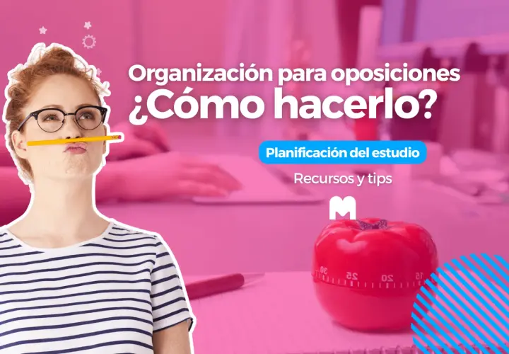 Chica con lápiz en la boca, lista para aprender como organizarse para estudiar. Planificación, recursos y tips para oposiciones.