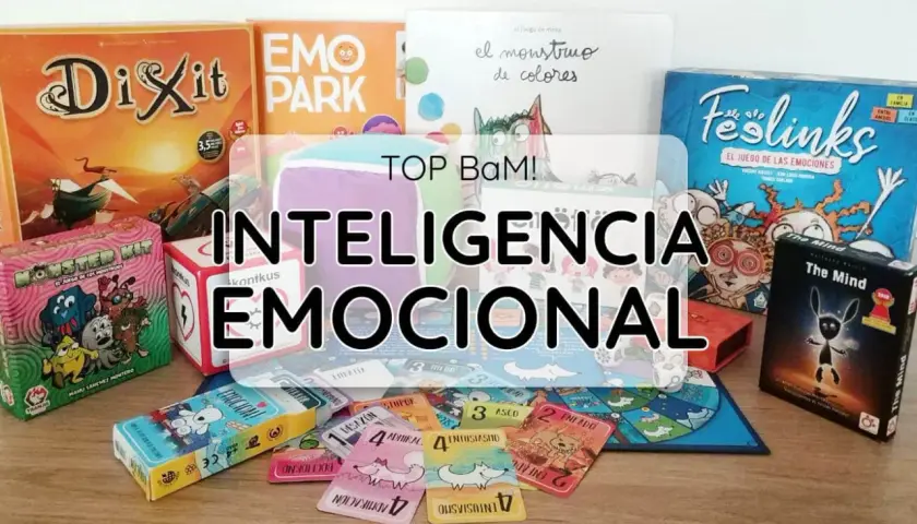 Juegos de mesa para fomentar la inteligencia emocional infantil. Variedad de títulos como Dixit, Emo Park y Feelinks.