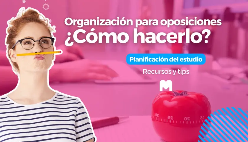 Chica con lápiz en la boca, lista para aprender como organizarse para estudiar. Planificación, recursos y tips para oposiciones.