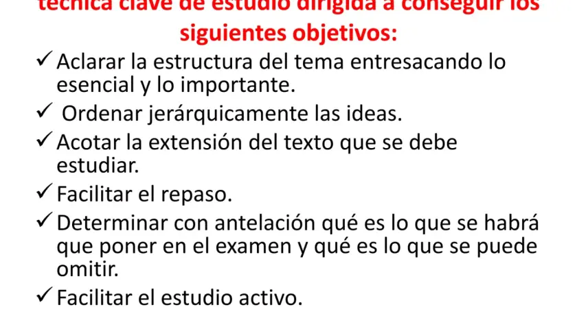Sintetizar el material de estudio es clave para lograr objetivos como aclarar la estructura, ordenar ideas y facilitar el repaso.
