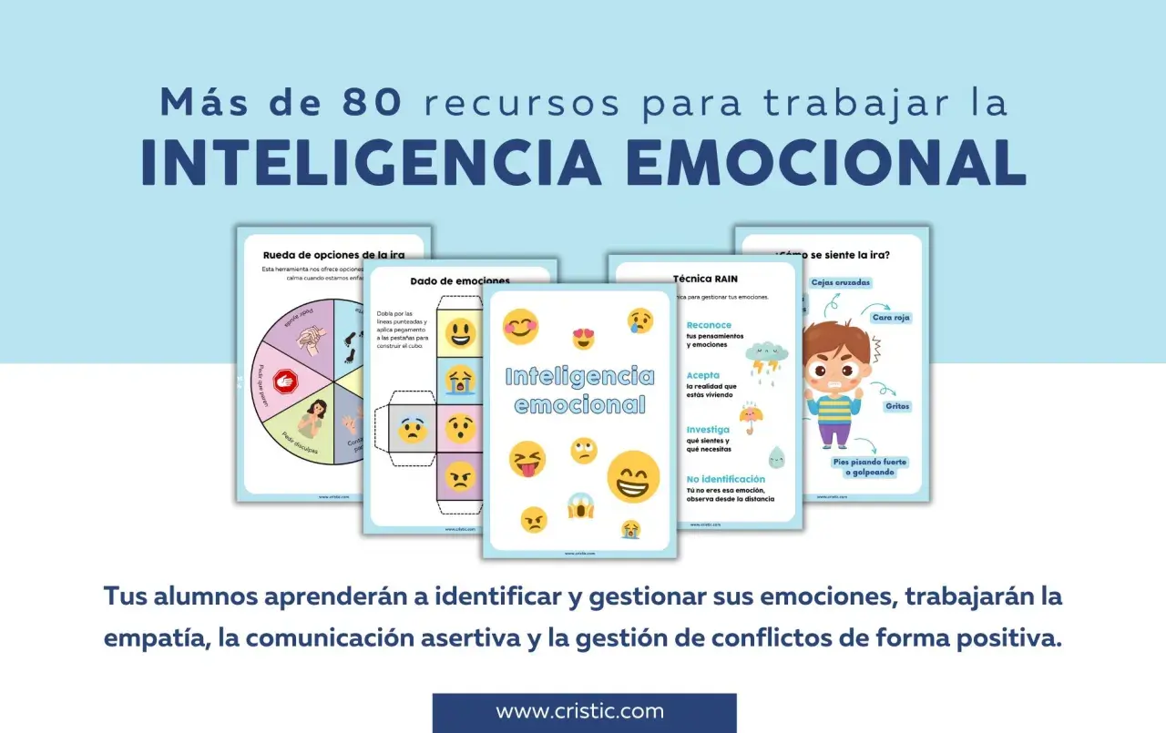 Recursos para trabajar la inteligencia emocional en el aula: rueda de la ira, dado de emociones, técnica RAIN y más. ¡Ayuda a tus alumnos a gestionar sus emociones!
