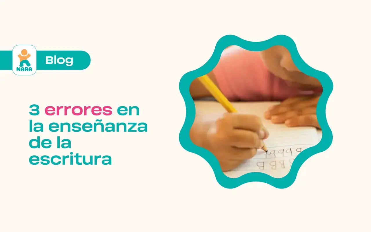 Niño practicando la escritura, aprendiendo las letras. Blog: 3 errores en la enseñanza de la escritura.